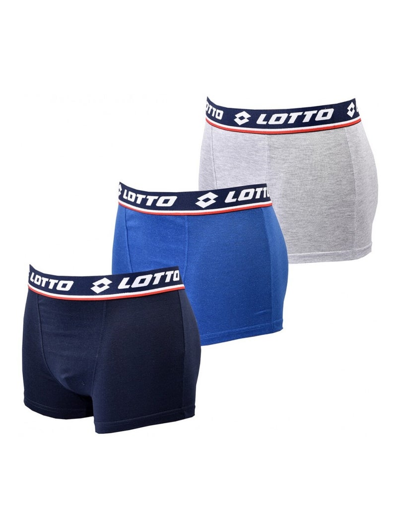 Boxer homme LOTTO - Pack de 3 Bleu Multicolore - Kiabi