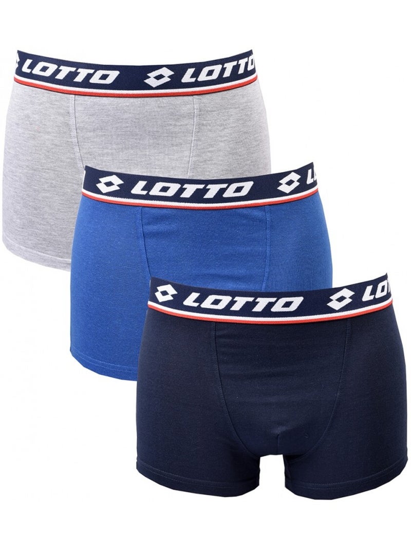 Boxer homme LOTTO - Pack de 3 Bleu Multicolore - Kiabi