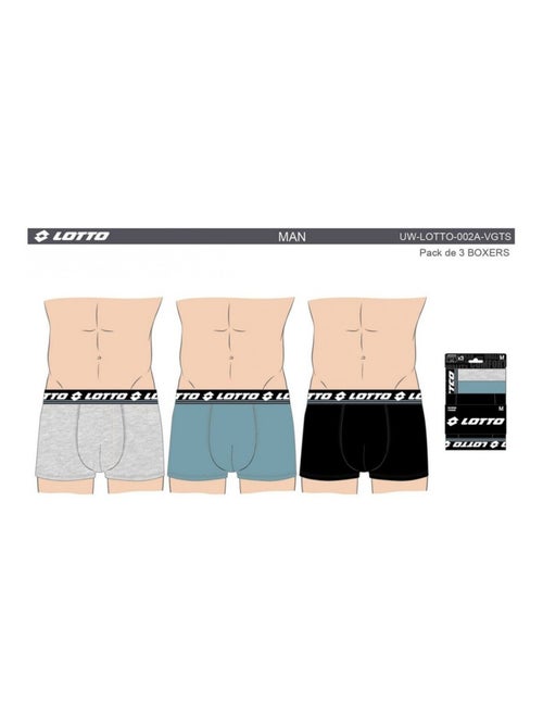 Boxer homme LOTTO - Pack de 3 - Kiabi