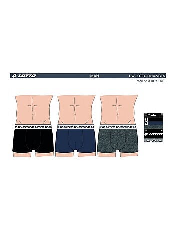 Boxer homme LOTTO - Pack de 3