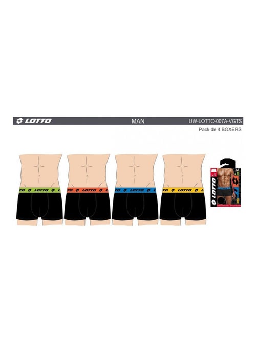 Boxer homme LOTTO - Pack de 4 - Kiabi