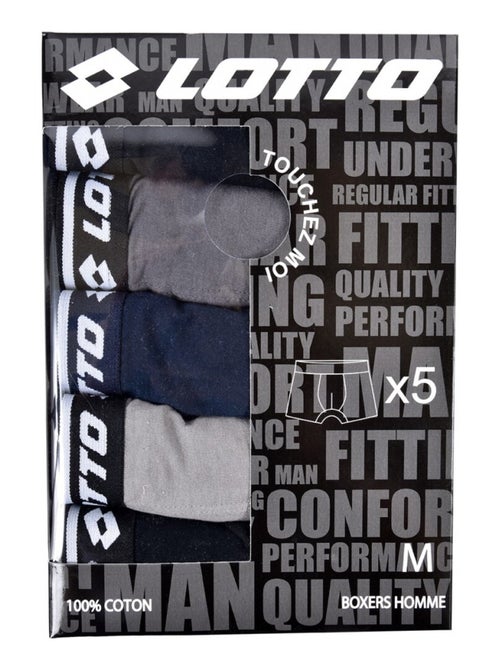 Boxer homme LOTTO - Pack de 5 - Kiabi Boxer homme LOTTO - Pack de 5 - Kiabi