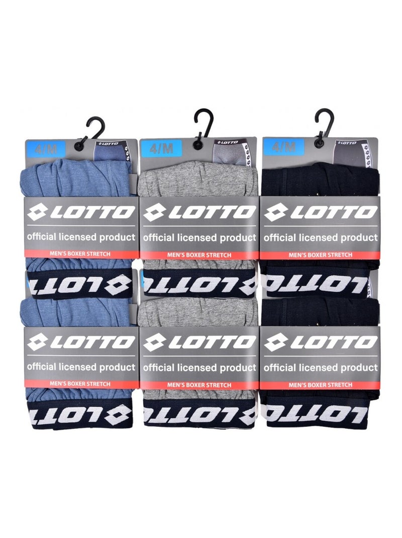 Boxer homme LOTTO - Pack de 6 Bleu Gris Bleu - Kiabi