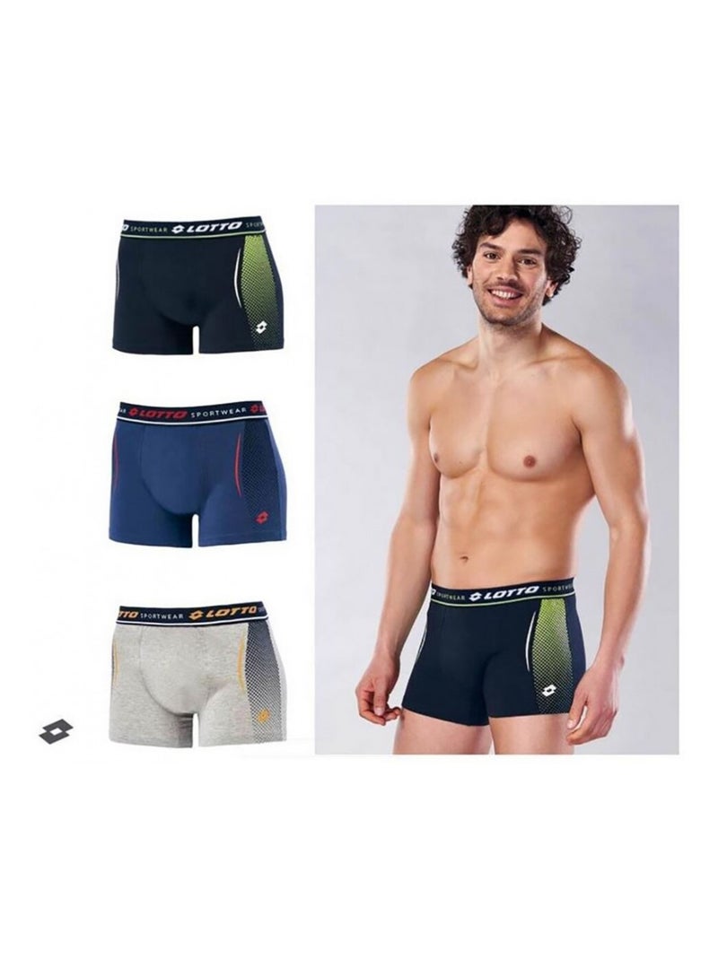 Boxer homme LOTTO - Pack de 6 Bleu Gris clair Bleu - Kiabi