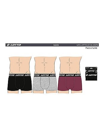 Boxer homme LOTTO - Pack de 6