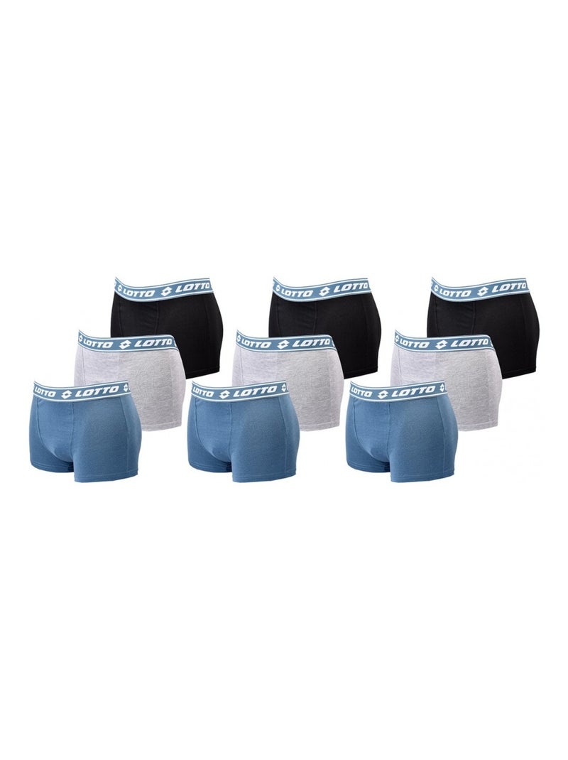 Boxer homme LOTTO - Pack de 9 Bleu Gris clair Gris - Kiabi