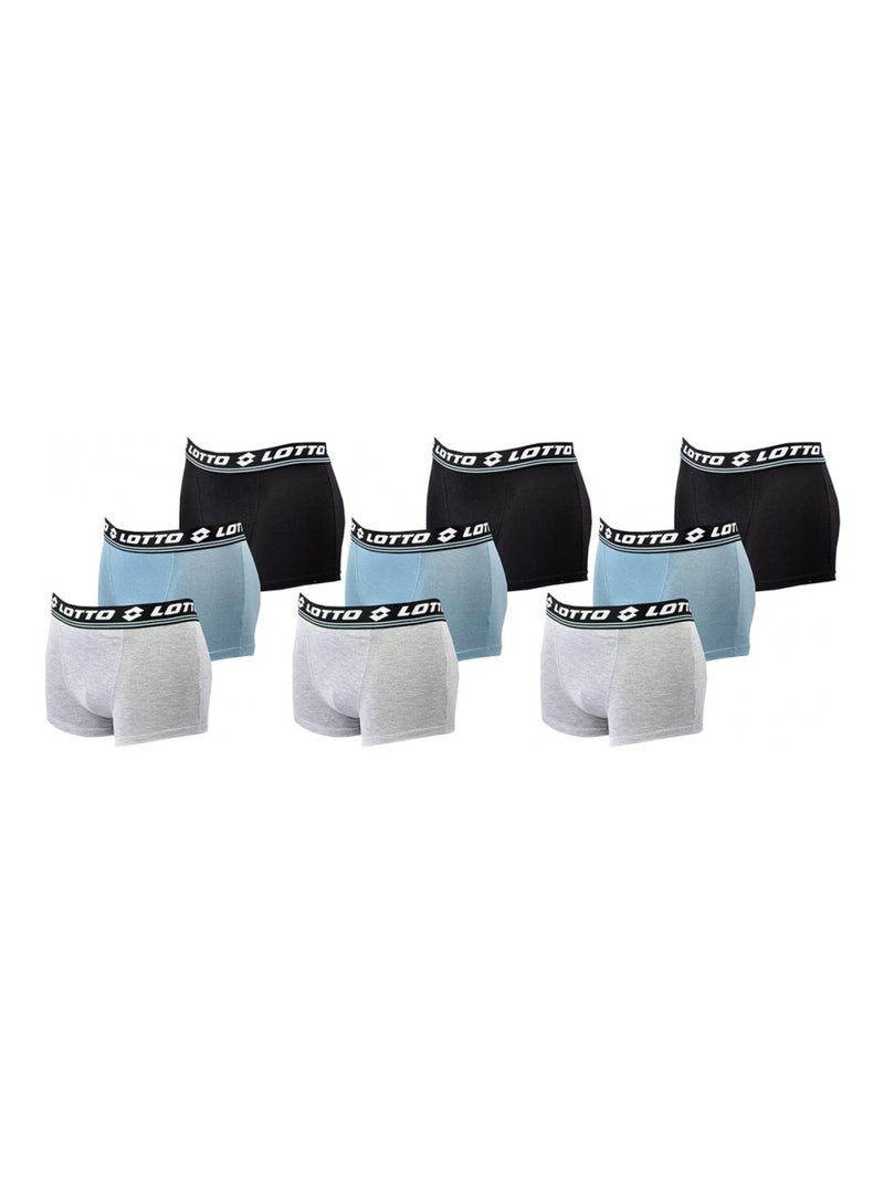 Boxer homme LOTTO - Pack de 9 Bleu Multicolore Gris - Kiabi