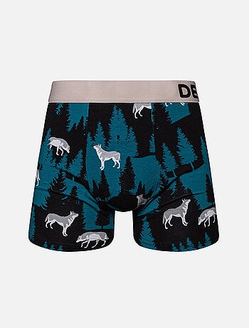 Boxer Homme Loup à la Lune