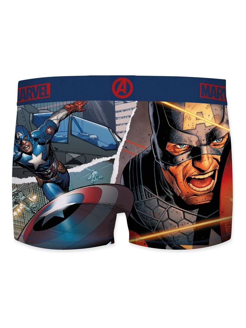 FREEGUN Herren-Boxershorts Marvel Avengers Captain America – Mit Flaggen-Design