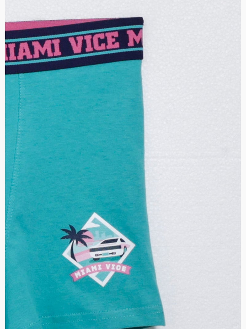 Boxer homme, Miami Vice - 2 Flics à Miami - AFIBEL Vert - Kiabi