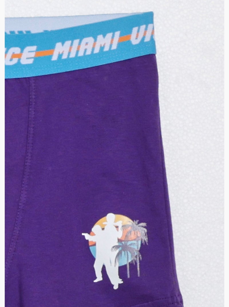 Boxer homme, Miami Vice - 2 Flics à Miami - AFIBEL Violet - Kiabi