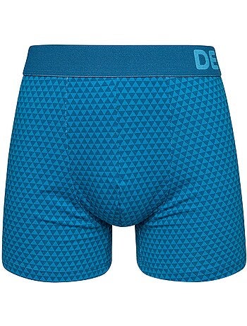 Boxer Homme Motif Jacquard Bleu Émeraude