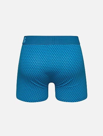 Boxer Homme Motif Jacquard Bleu Émeraude