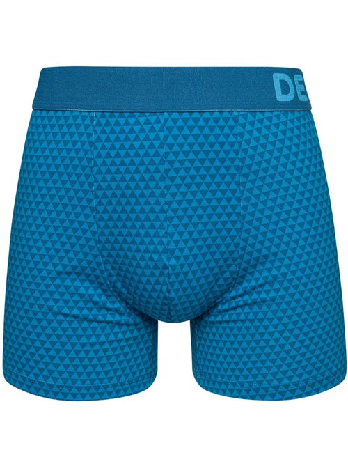 Boxer Homme Motif Jacquard Bleu Émeraude - Kiabi