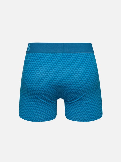 Boxer Homme Motif Jacquard Bleu Émeraude - Kiabi