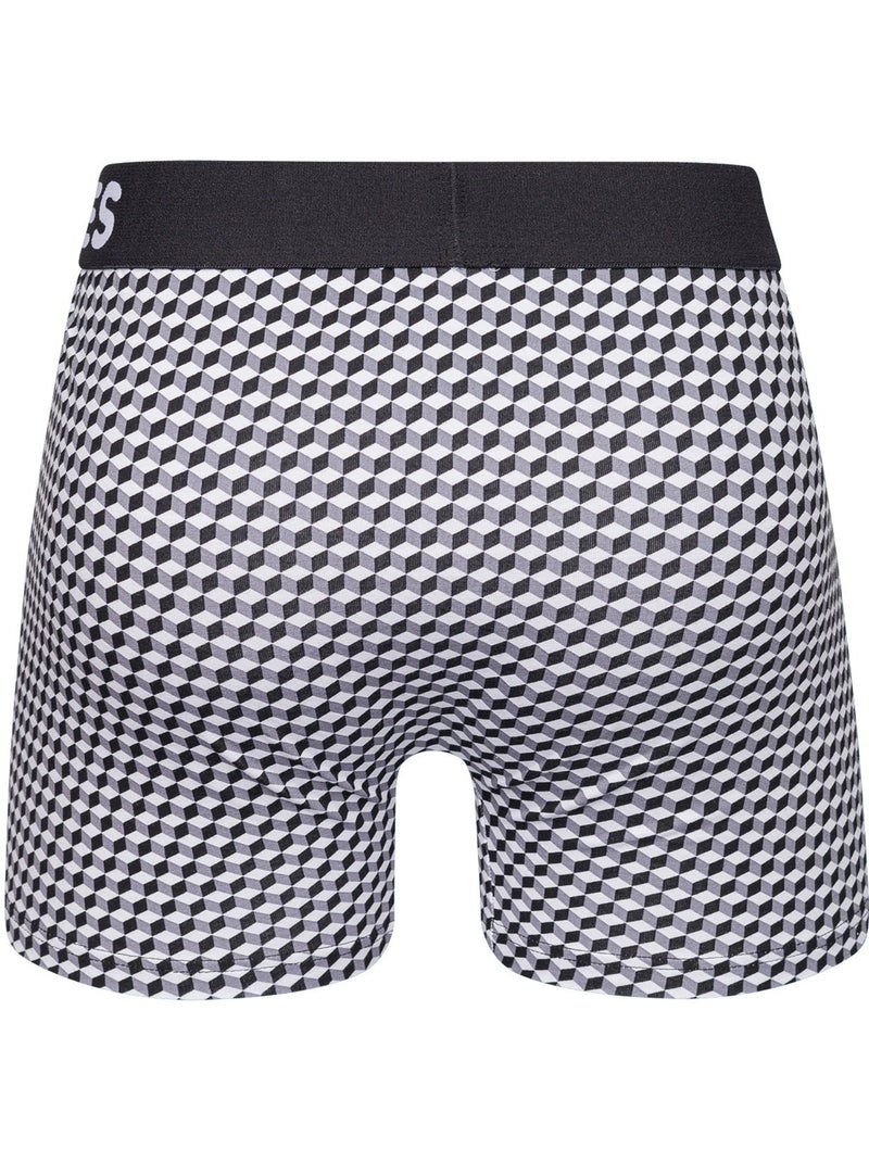 Boxer Homme Motif Jacquard Noir & Blanc Noir - Kiabi