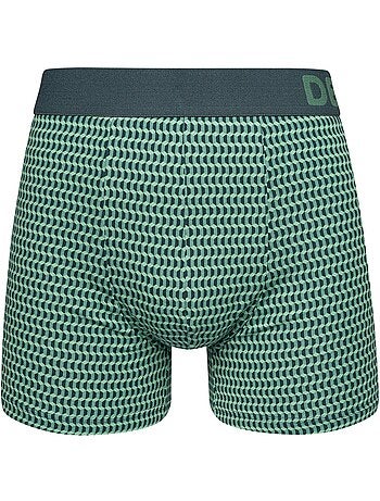 Boxer Homme Motif Jacquard Vert Pastel