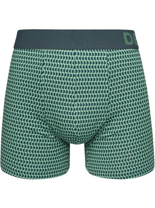 Boxer Homme Motif Jacquard Vert Pastel - Kiabi
