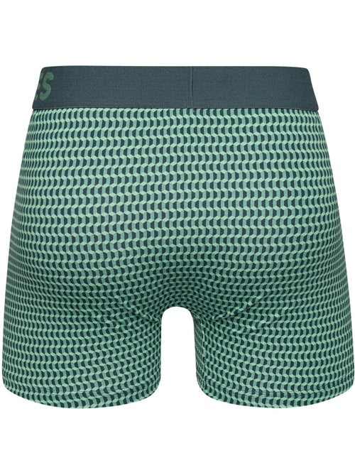 Boxer Homme Motif Jacquard Vert Pastel - Kiabi
