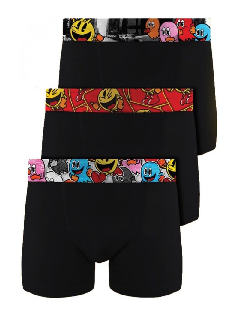 Boxer Homme PACMAN - Pack de 3 Noir Multicolore Noir - Kiabi