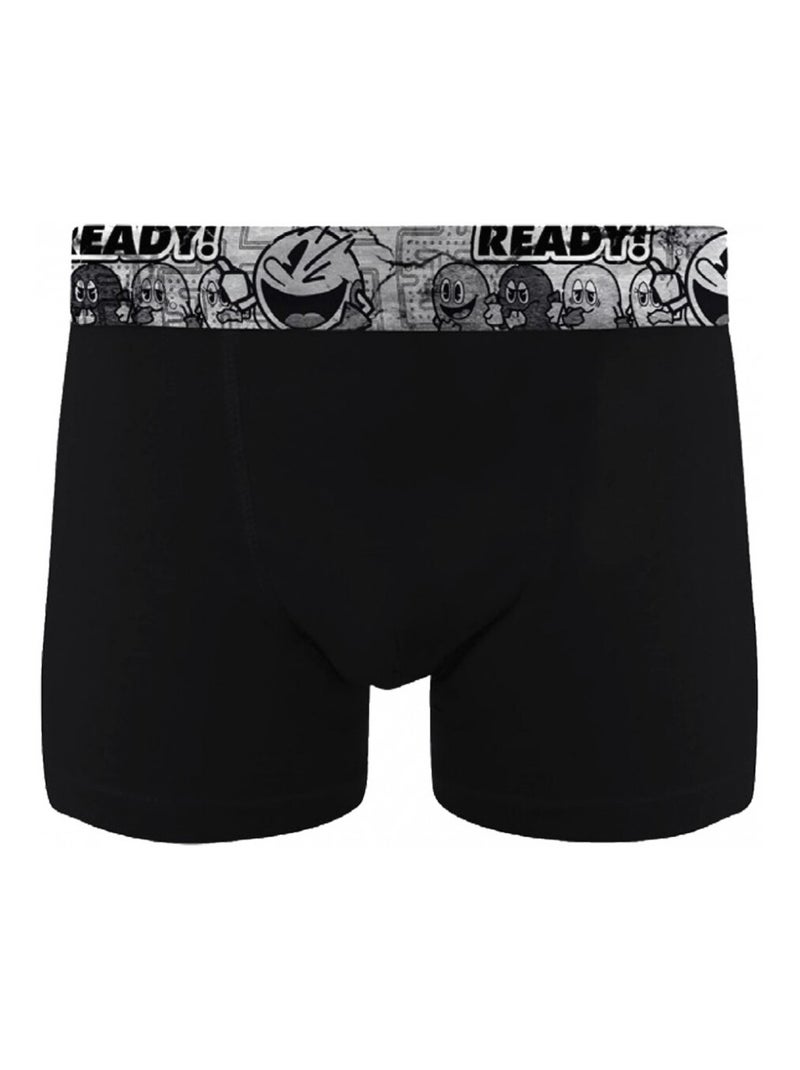 Boxer Homme PACMAN Noir Gris - Kiabi