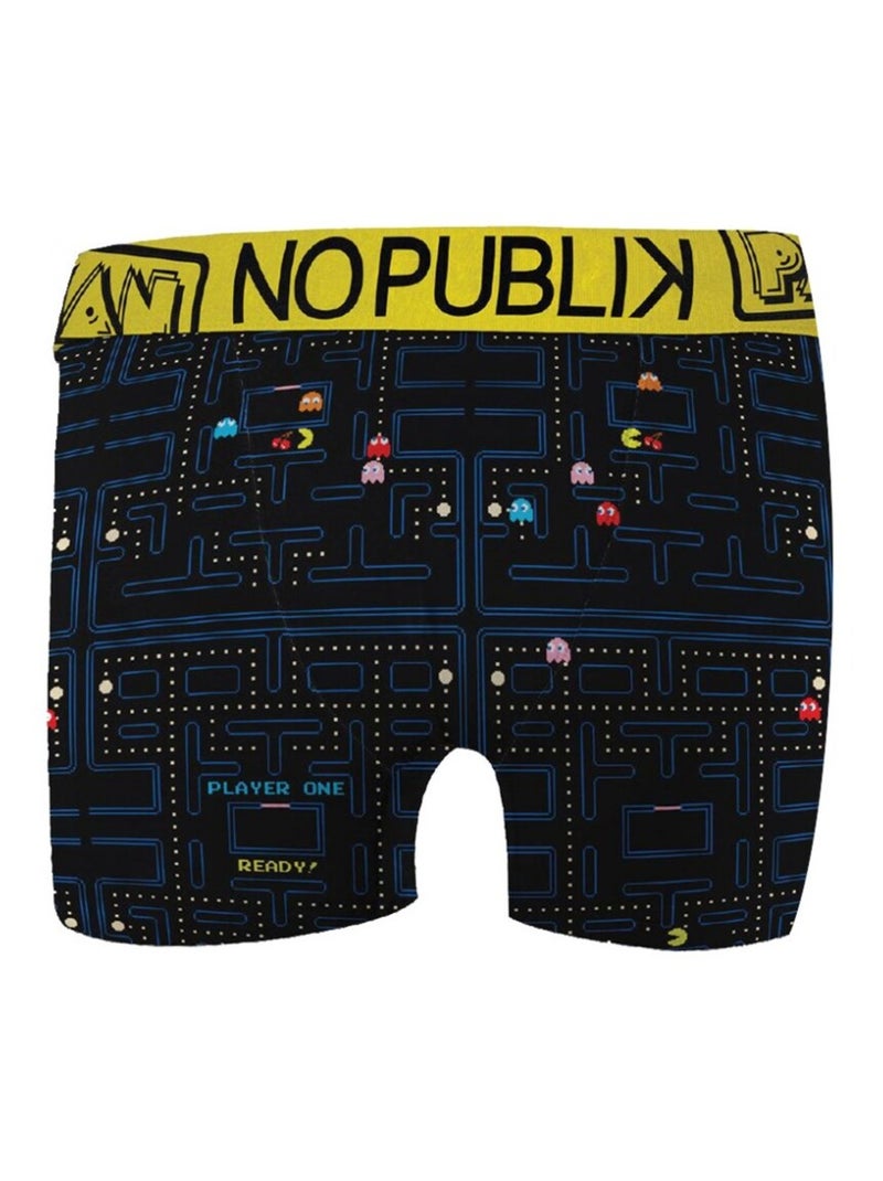 Boxer Homme PACMAN Noir Jaune - Kiabi