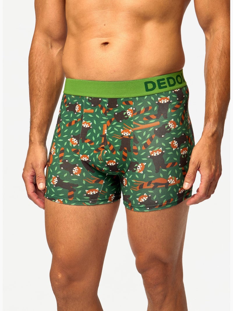 Boxer Homme Panda Roux Vert - Kiabi
