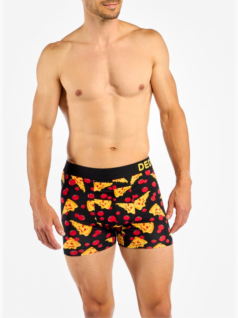 Boxer Homme Pizza au Fromage Noir - Kiabi