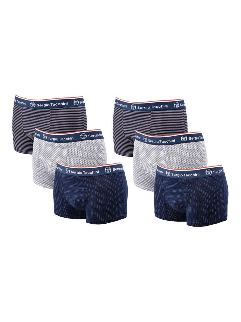 Boxer Homme SERGIO TACCHINI Lot de 6 - Pack de 6 Multicolore - Kiabi