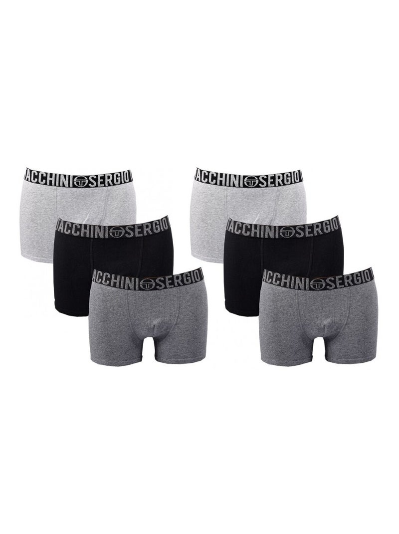 Boxer Homme SERGIO TACCHINI Lot de 6 - Pack de 6 Multicolore - Kiabi