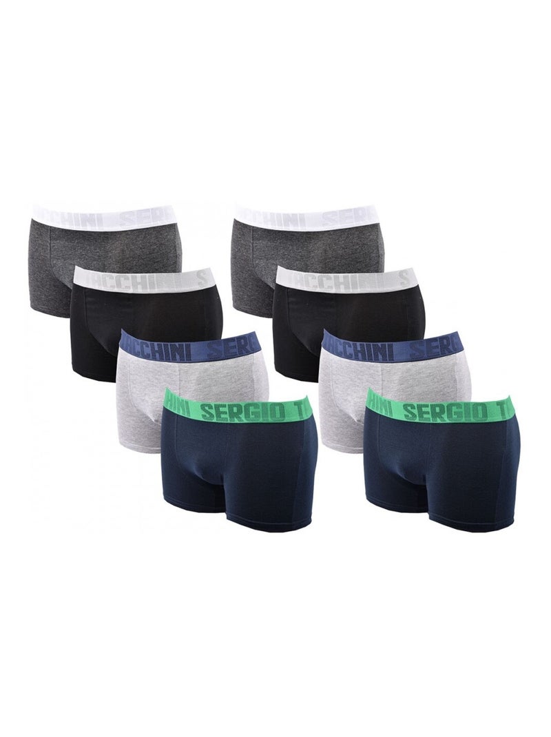 Boxer Homme SERGIO TACCHINI Lot de 8 - Pack de 8 Multicolore - Kiabi