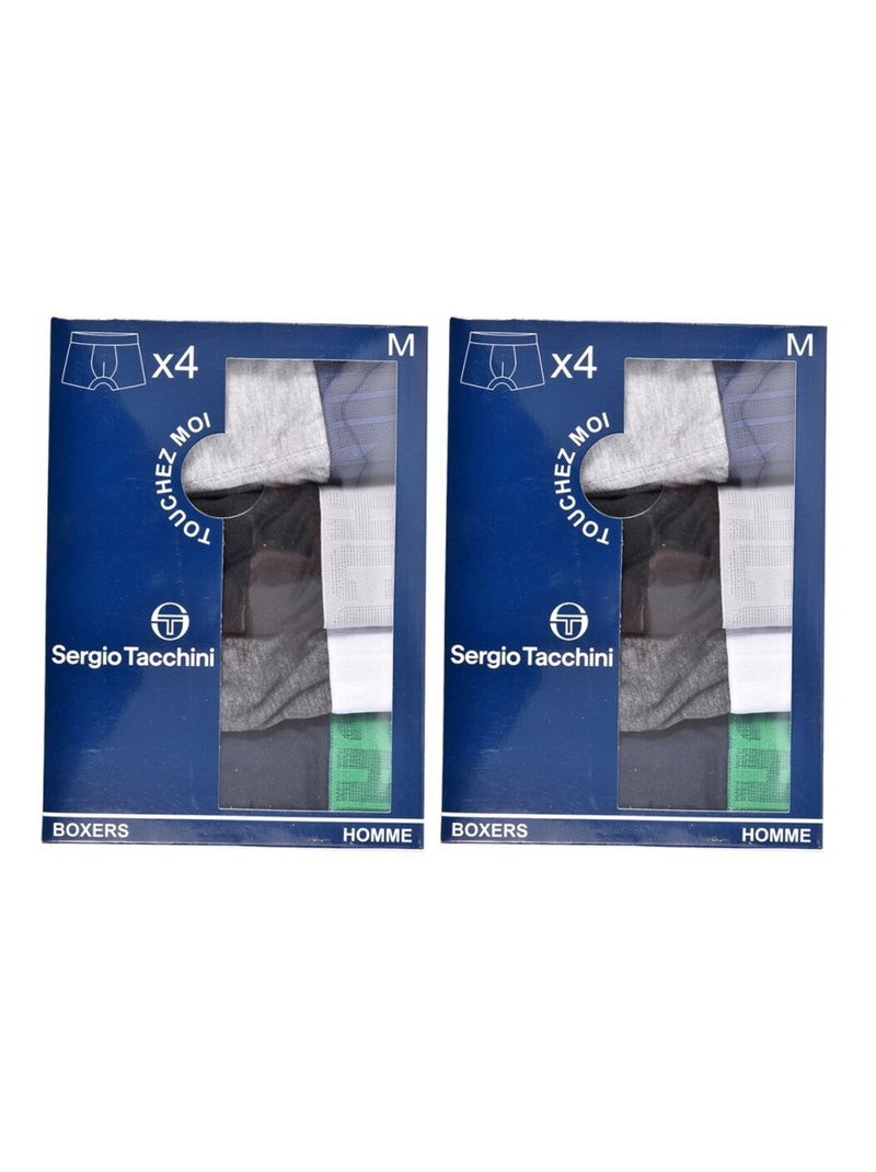 Boxer Homme SERGIO TACCHINI Lot de 8 - Pack de 8 Multicolore - Kiabi