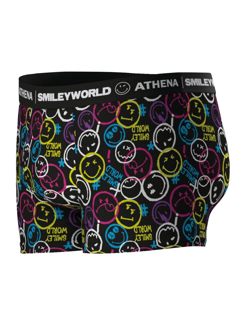 Boxer homme SmileyWorld® I Athena Noir - Kiabi
