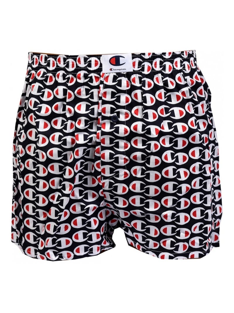 Boxer homme SPORT CHAMPION Noir Rouge Blanc - Kiabi