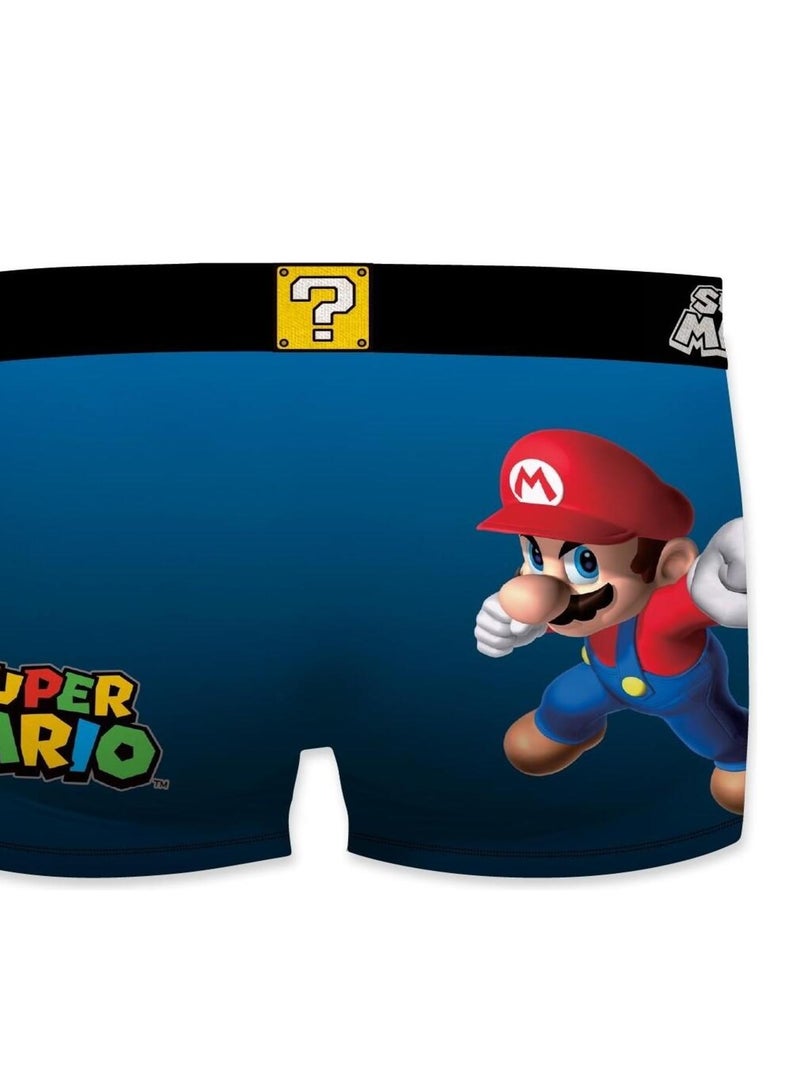 Boxer homme Super Mario Bros Mario Freegun Bleu - Kiabi