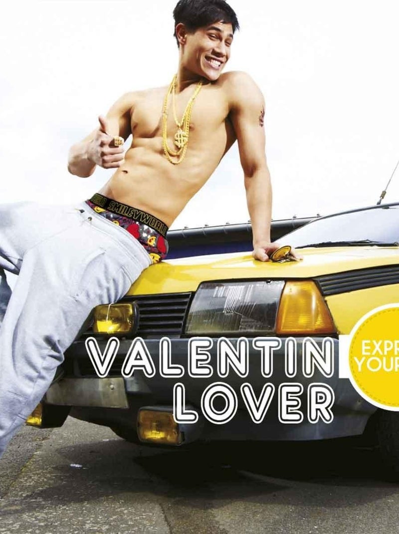 Boxer imprimé valentin Lover - Pomm'Poire Rouge - Kiabi