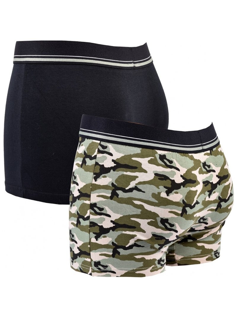 Boxer Junior QUIKSILVER - Pack de 2 Noir Kaki - Kiabi