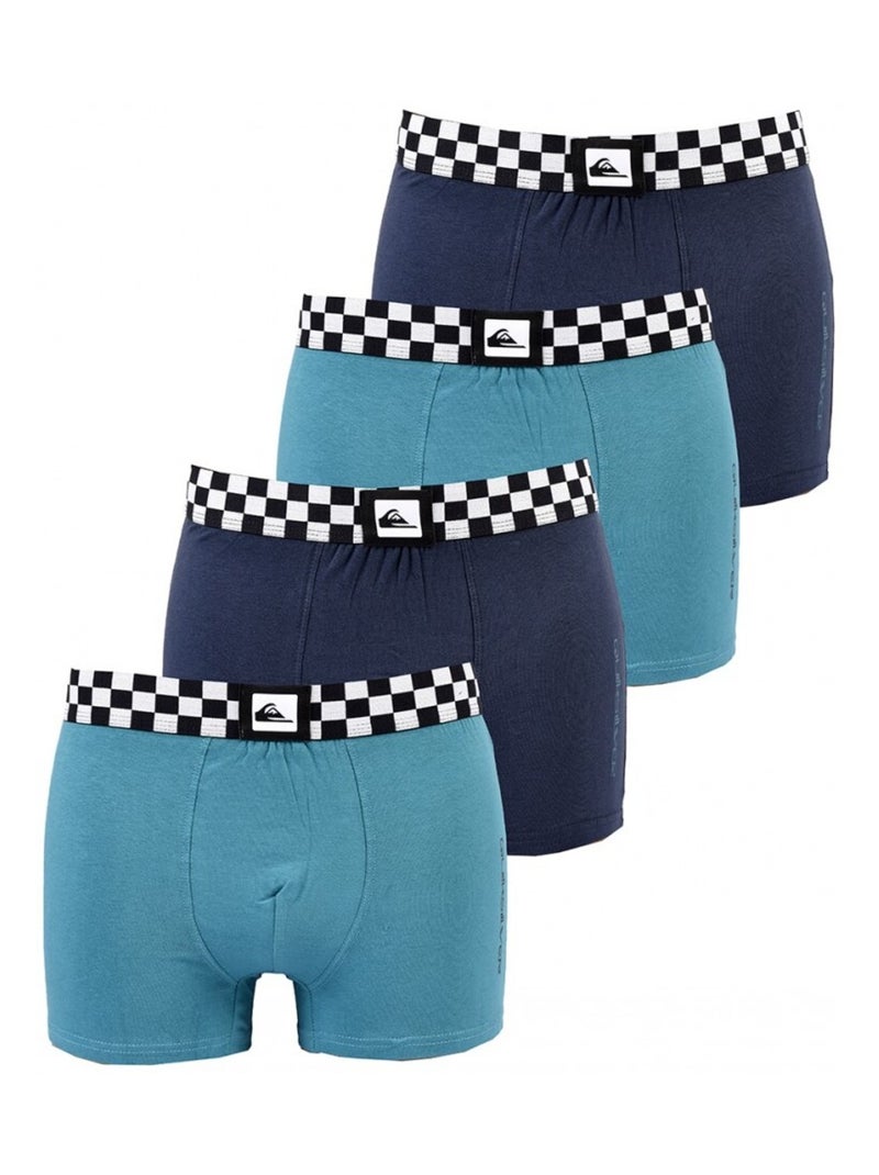Boxer Junior QUIKSILVER - Pack de 4 Bleu Violet - Kiabi