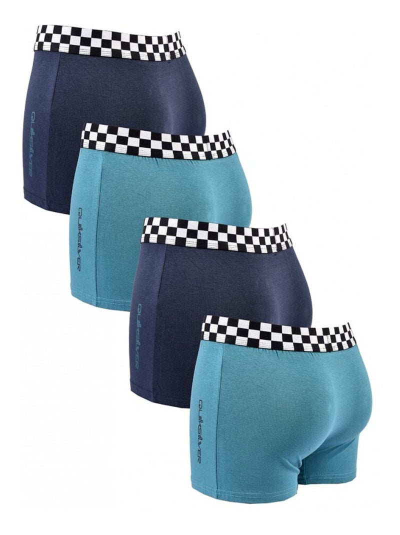 Boxer Junior QUIKSILVER - Pack de 4 Bleu Violet - Kiabi