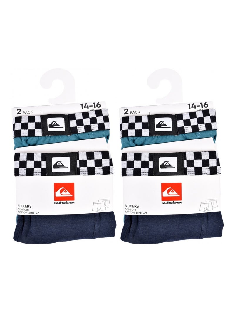 Boxer Junior QUIKSILVER - Pack de 4 Bleu Violet - Kiabi