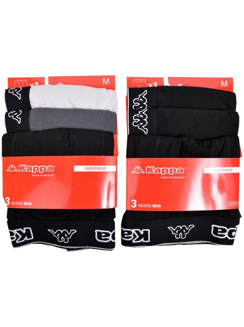 Boxer KAPPA pour Homme Qualité et Confort -Assortiment modèles photos selon arrivages- - Pack de 12 Multicolore - Kiabi