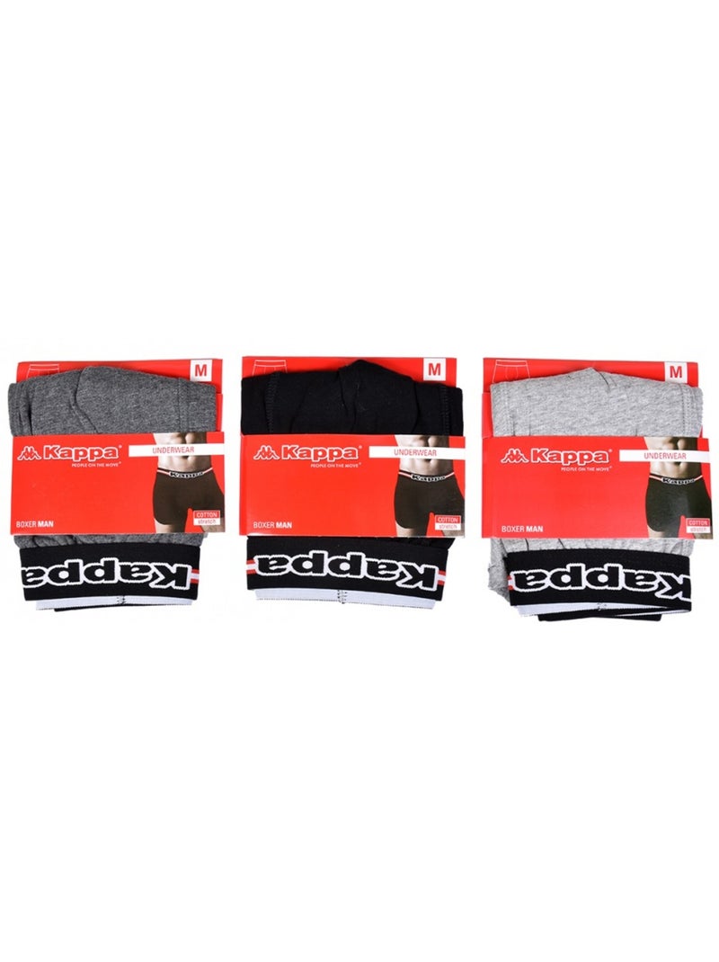 Boxer KAPPA pour Homme Qualité et Confort -Assortiment modèles photos selon arrivages- - Pack de 3 Multicolore - Kiabi