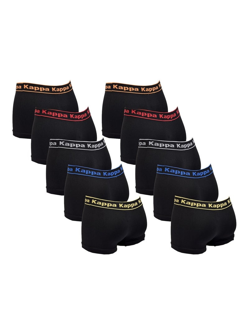 Boxer KAPPA sans Couture Pack de 10 SEAMLESS0408 Noir Multicolore - Kiabi