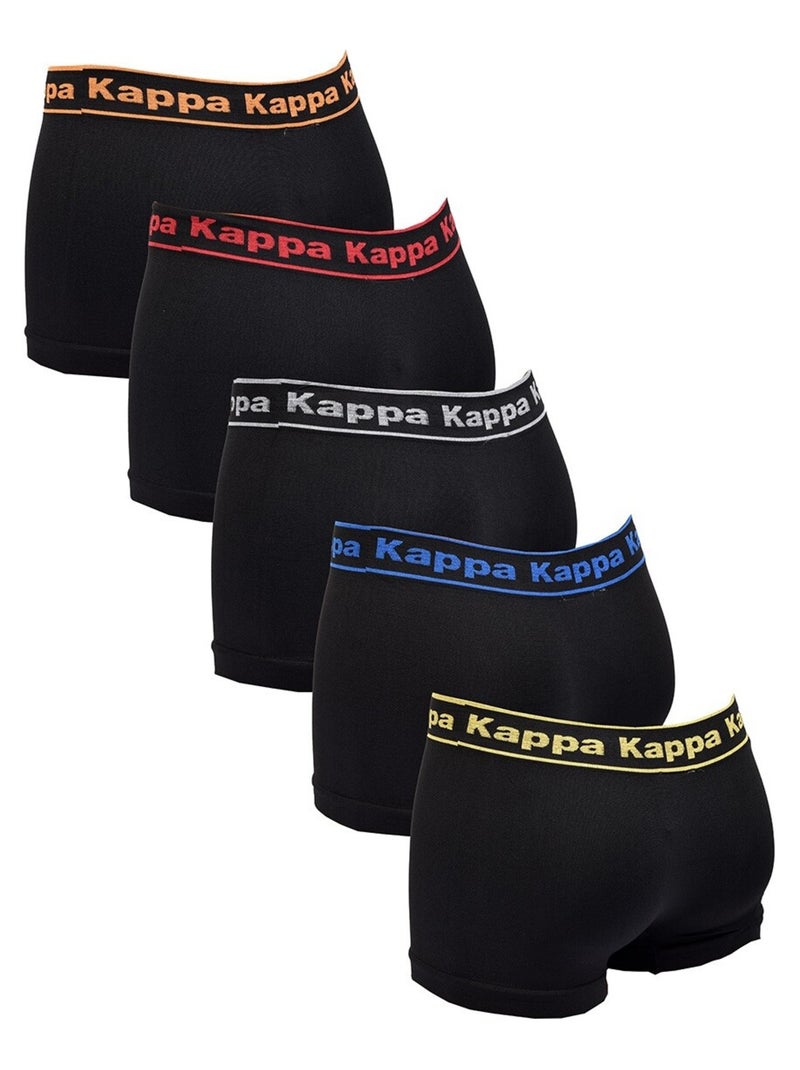 Boxer KAPPA sans Couture Pack de 5 SEAMLESS0408 Noir Multicolore - Kiabi