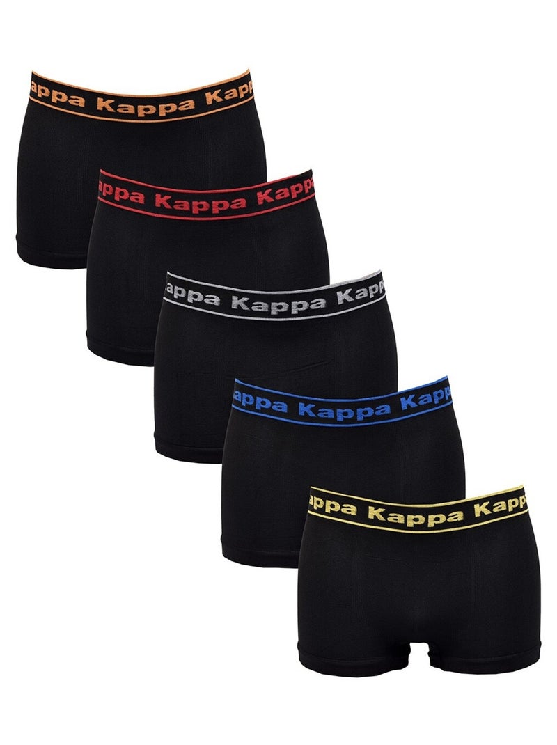 Boxer KAPPA sans Couture Pack de 5 SEAMLESS0408 Noir Multicolore - Kiabi