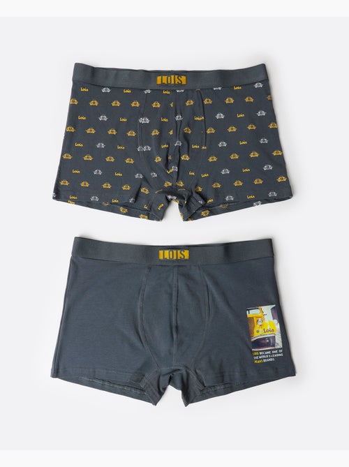 Boxer LOIS pour homme motif voiture jaune (boîte de 2 unités) - Kiabi Boxer LOIS pour homme motif voiture jaune (boîte de 2 unités) - Kiabi