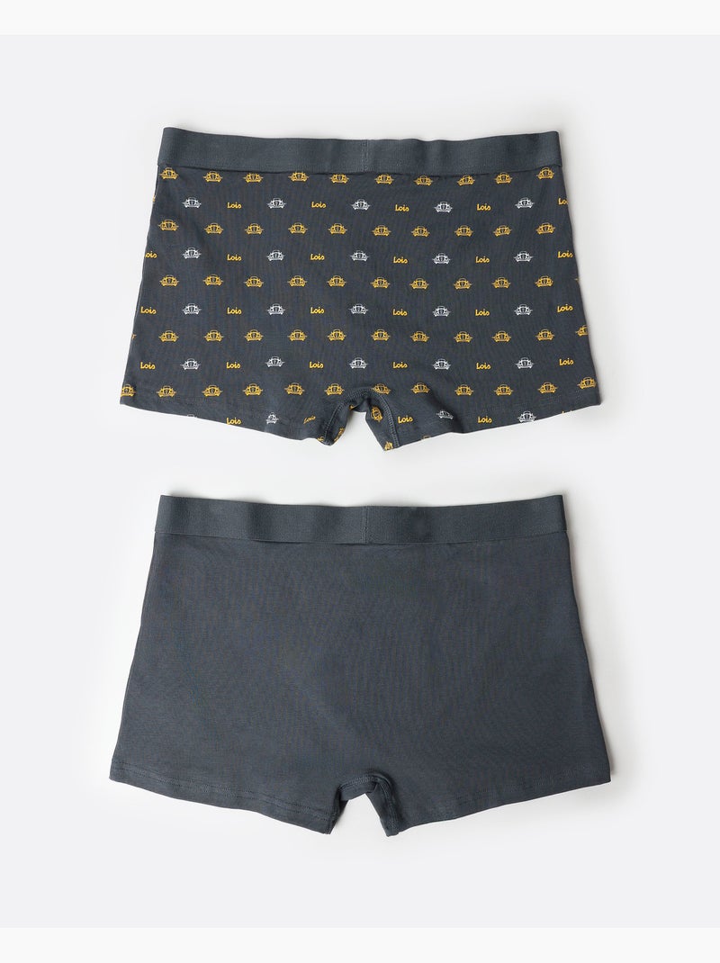 Boxer LOIS pour homme motif voiture jaune (boîte de 2 unités) Multicolore - Kiabi