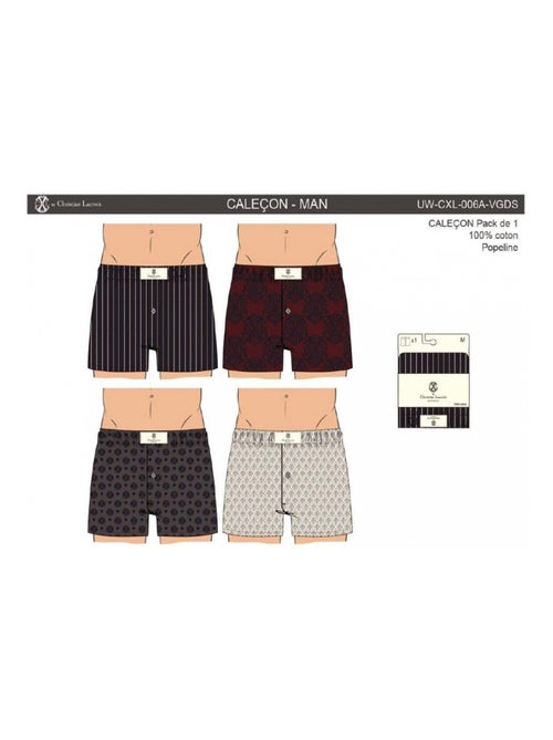 Boxer Long CXL By LACROIX X4 - Pack de 4 - Kiabi