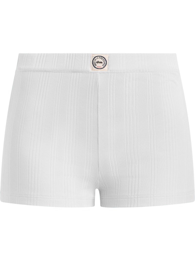 Boxer loose côtelé Dim x Inès de la Fressange Blanc - Kiabi