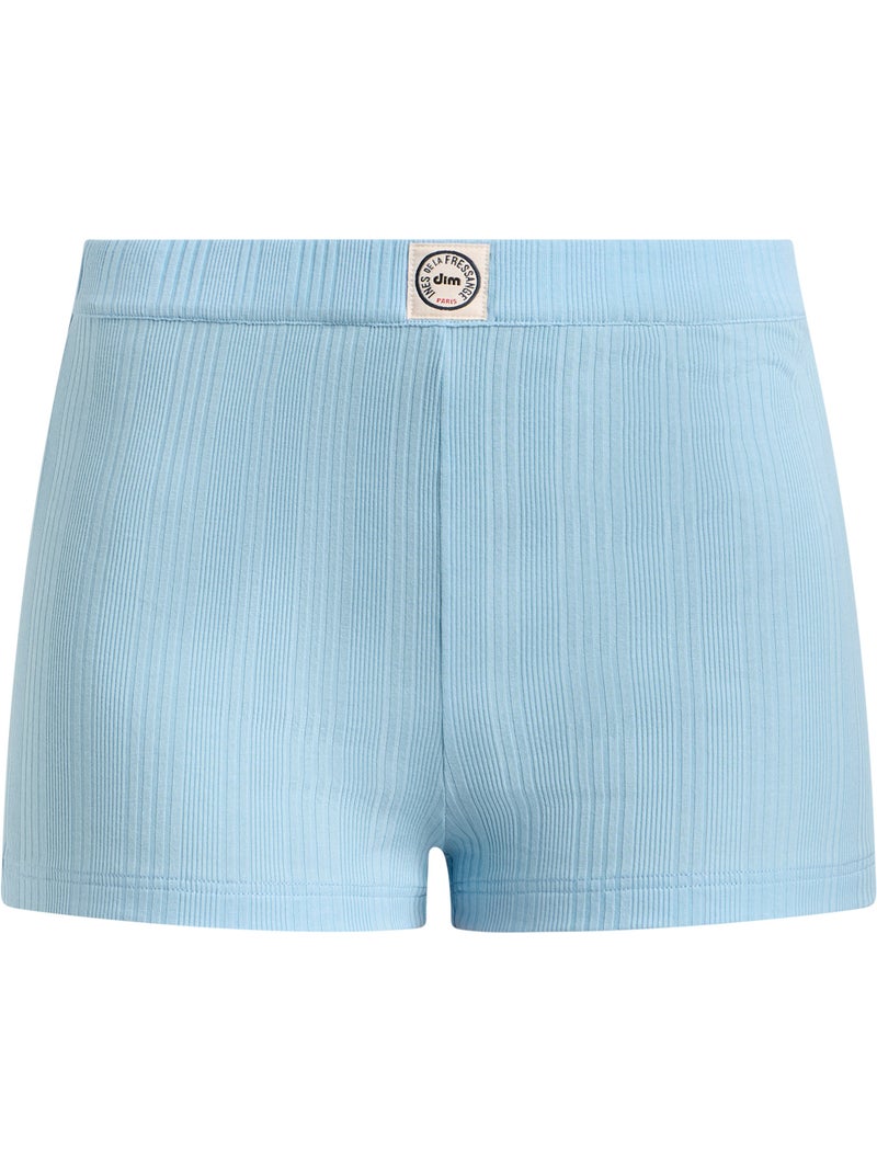 Boxer loose côtelé Dim x Inès de la Fressange Bleu ciel - Kiabi